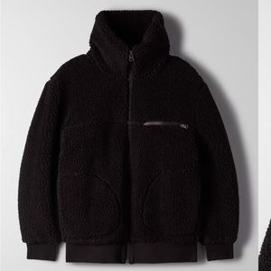 ARITZIA Wilfred Free Teddy Jacket in Black, XXS